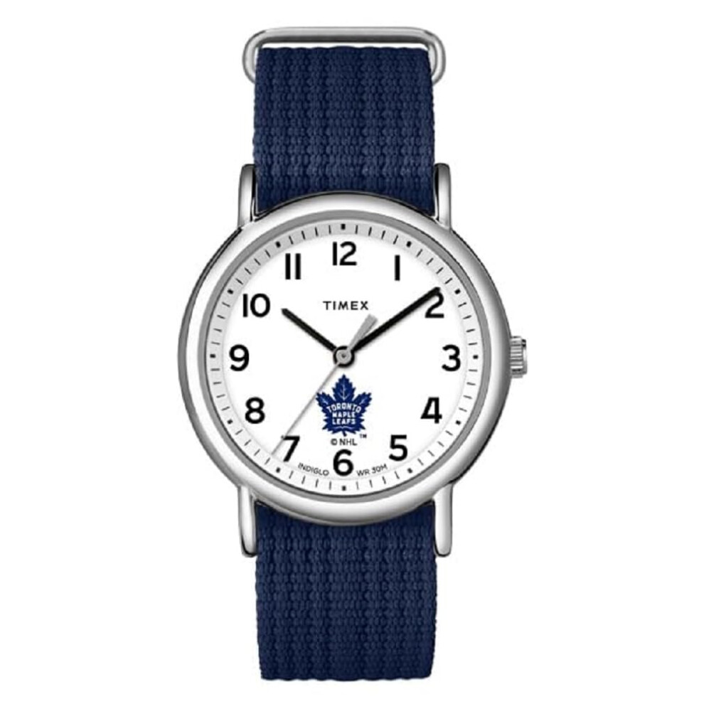 TIMEX Unisex Weekender 38mm Watch - Toronto Maple Leafs with Slip-Thru