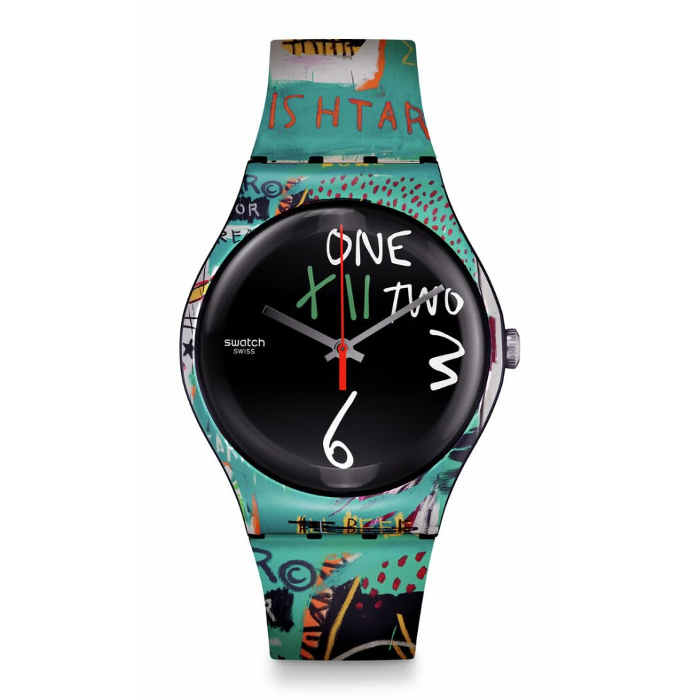 Swatch Ishtar by Jean-Michel Basquiat Quartz Watch  Blue