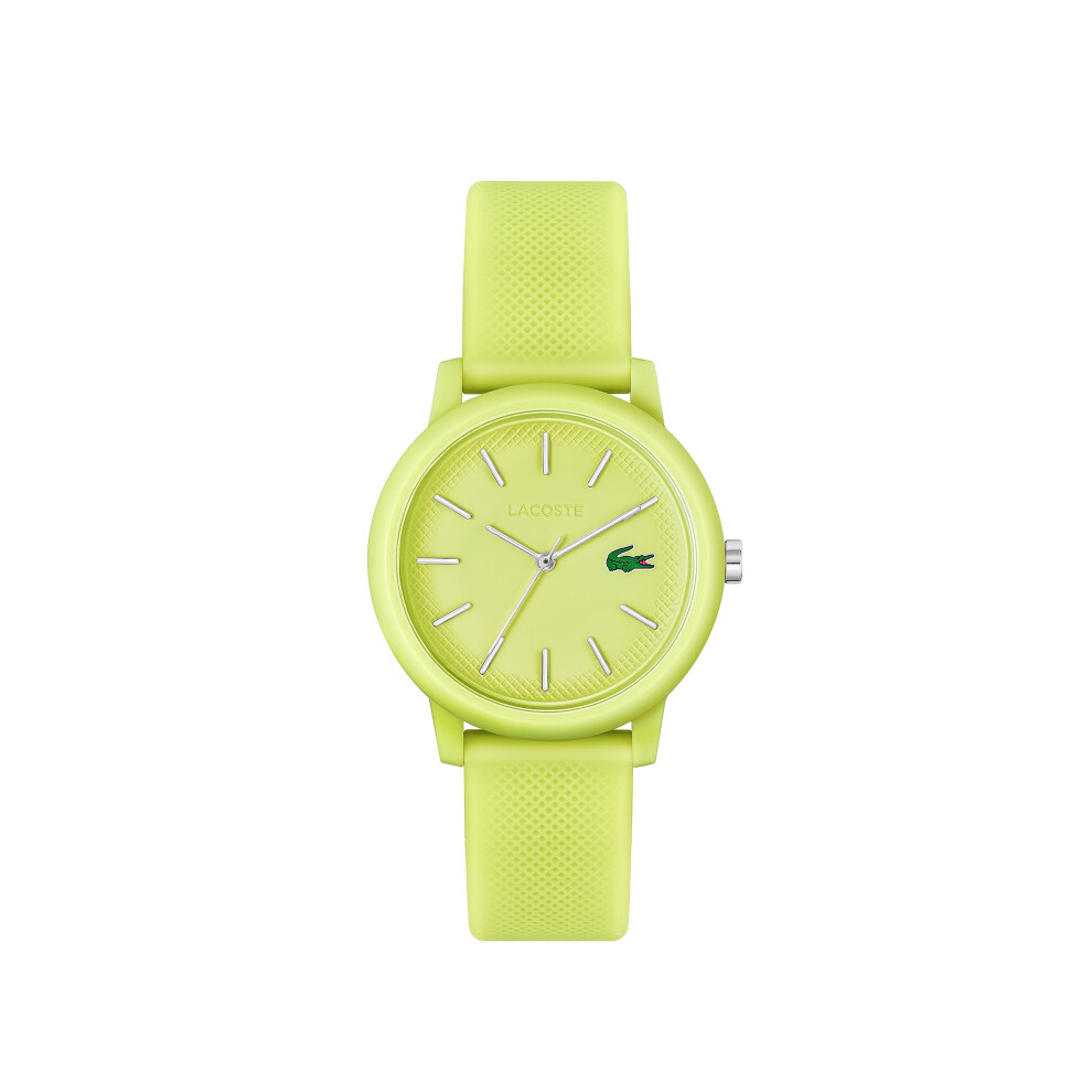 Lacoste 12.12 Women's TR90 Quartz Watch with Yellow Rubber Strap  Brig