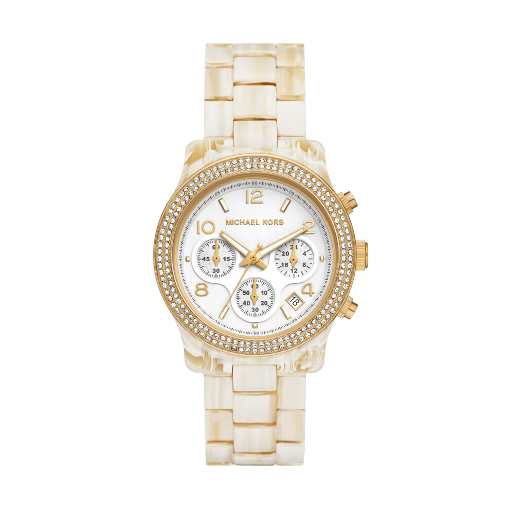 Michael Kors Runway Chronograph Alabaster Acetate Women's Watch (Model