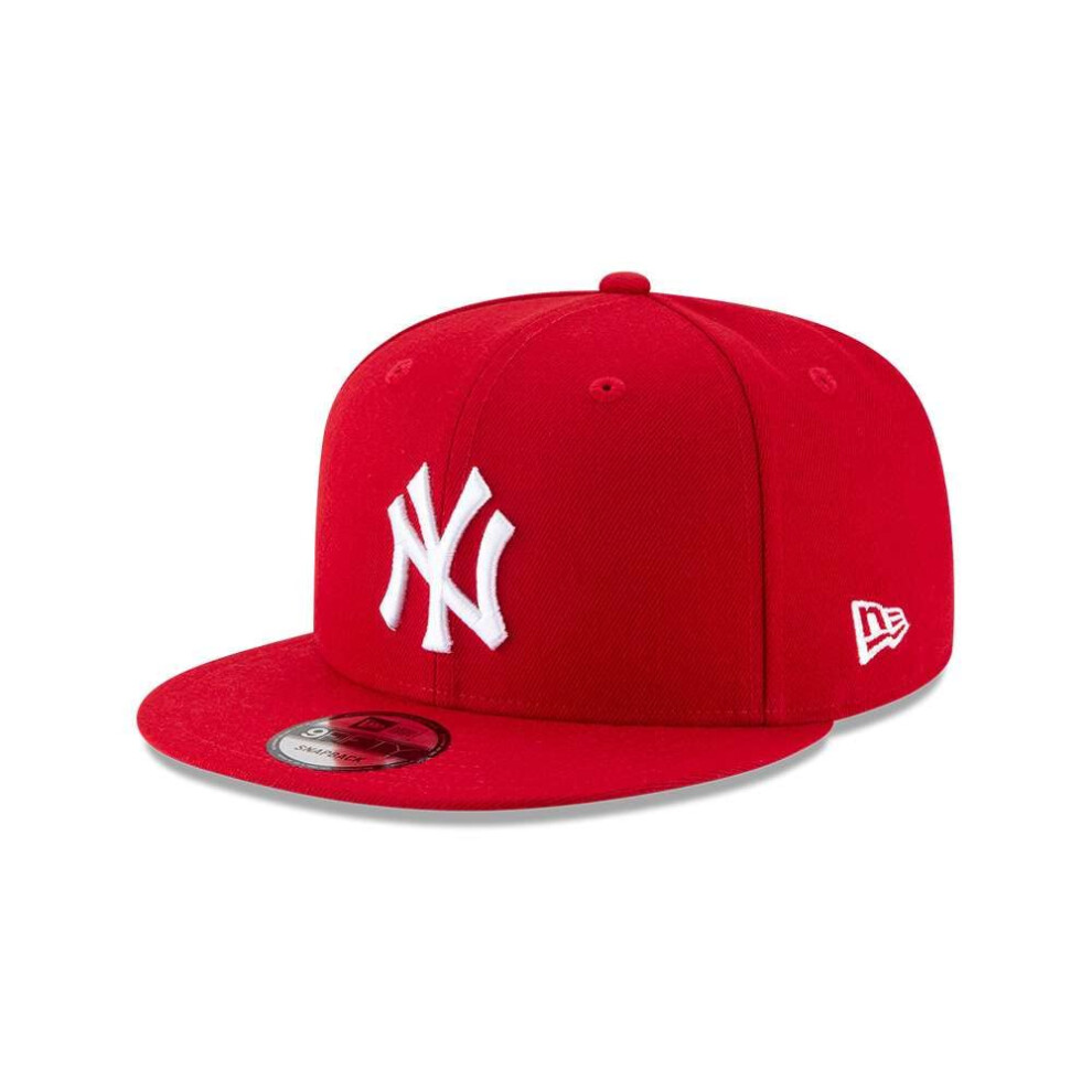 New Era Mens New York Yankees Scarlet Red 9Fifty Adjustable Snapback 9