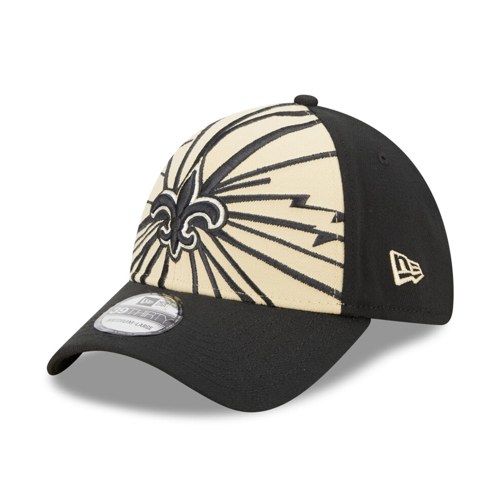 New Era Men's Gold/Black New Orleans Saints Shattered 39THIRTY Flex Ha