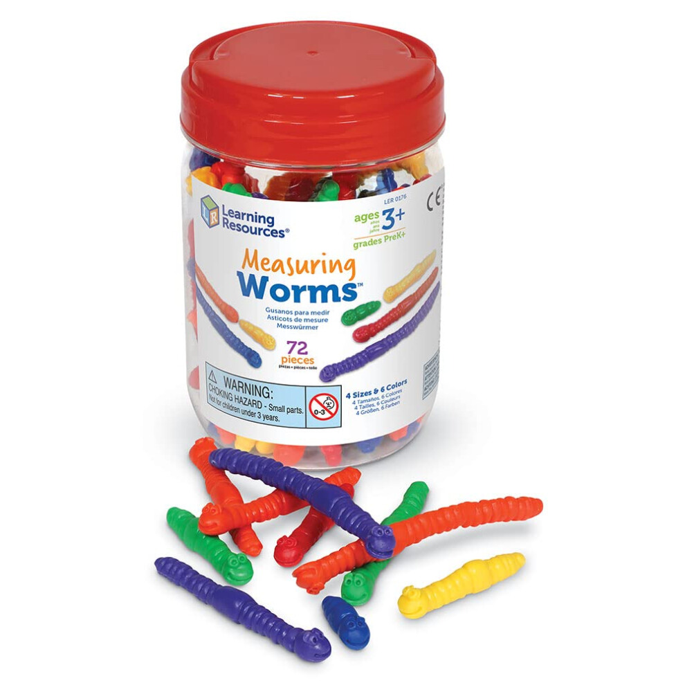 Learning Resources Measuring Worms - 72 Pieces  Ages 3+ Toddler Learni