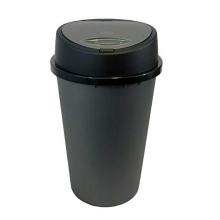 KITCHEN BIN 45L Touch Top - Platinum Silver, Silent Lid, Removable Lid, Non-Slip Base, Compact & Space-Saving