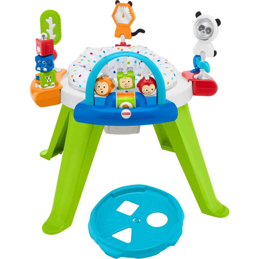 Fisher-Price Baby to Toddler Toy 3-In-1 Spin & Sort Activity Center an