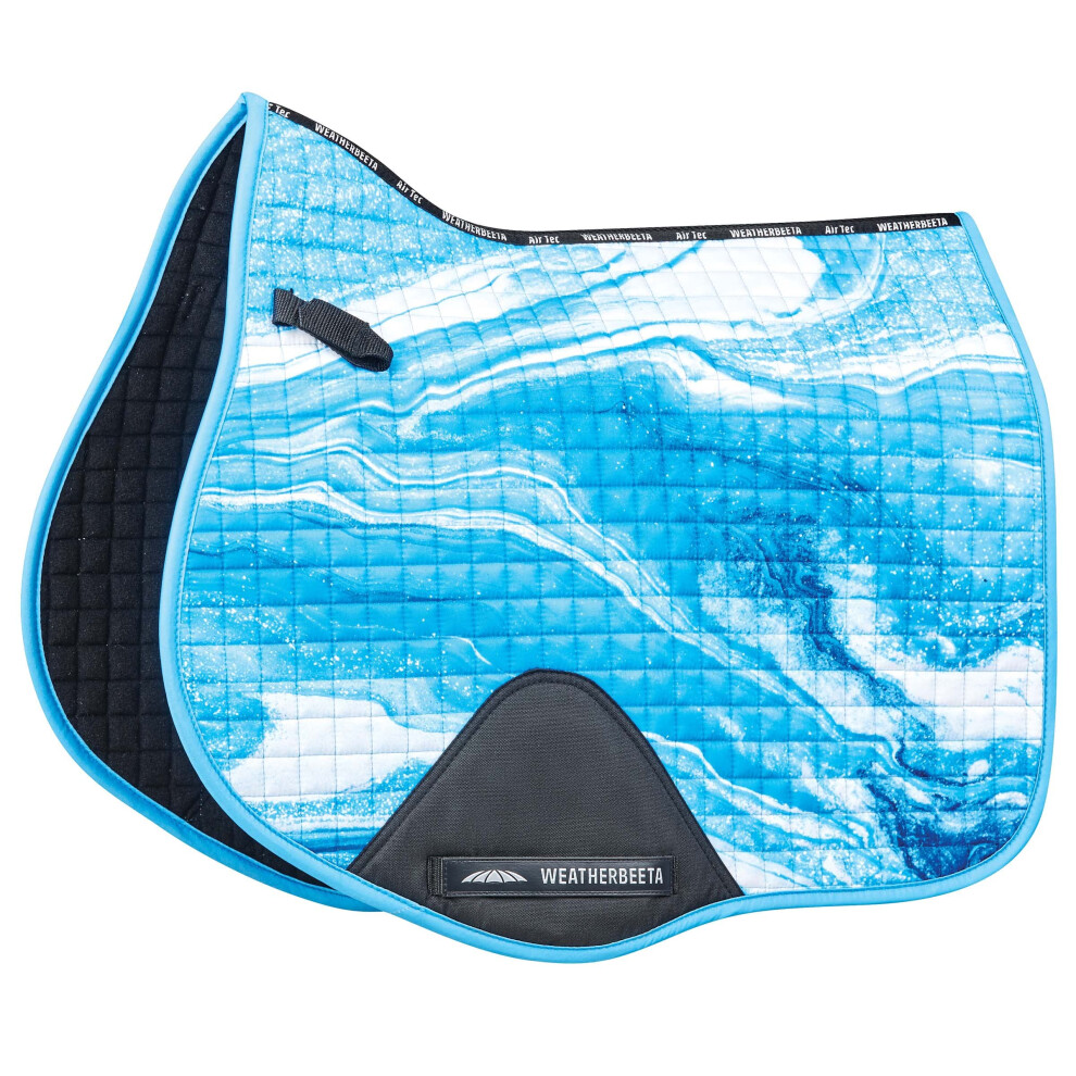 Weatherbeeta Prime Marble All Purpose Saddle Pad  Blue Swirl Marble Pr