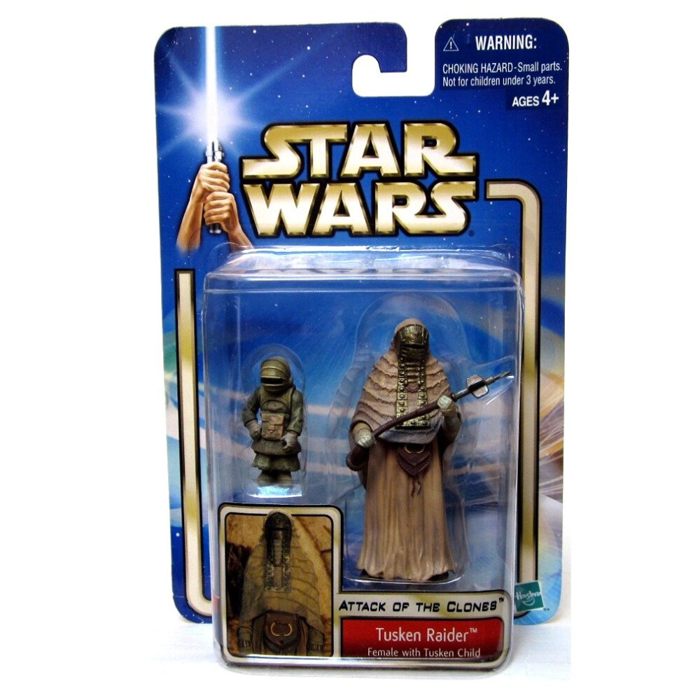 Star Wars Attack of The Clones Figure: Tusken Raider (Female with Chil