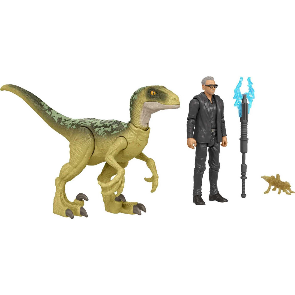 Jurassic World Dominion Human & Dino Pack Dr Ian Malcolm & Velocirapto