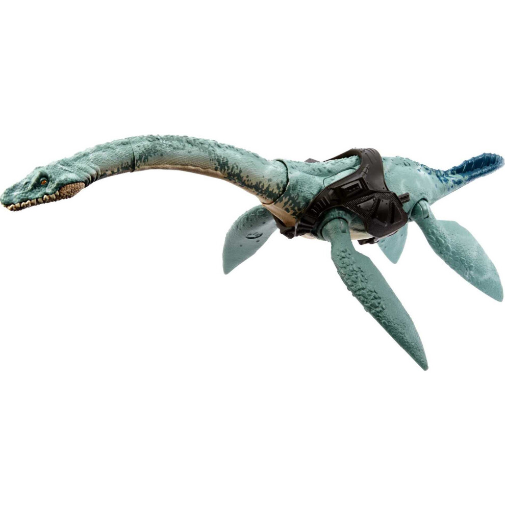 Mattel Jurassic World Gigantic Trackers Dinosaur Toy  Elasmosaurus Act