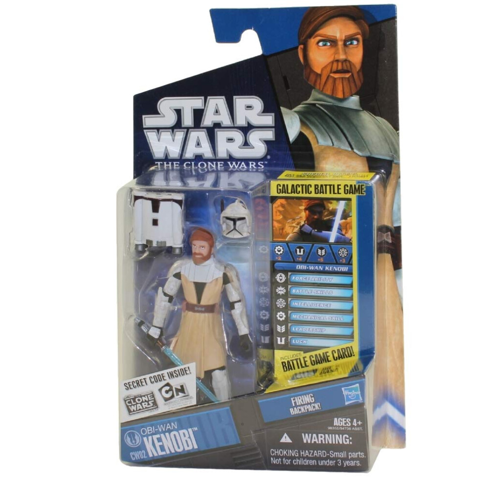 Star Wars 2010 Clone Wars Animated Action Figure CW No. 02 ObiWan Keno