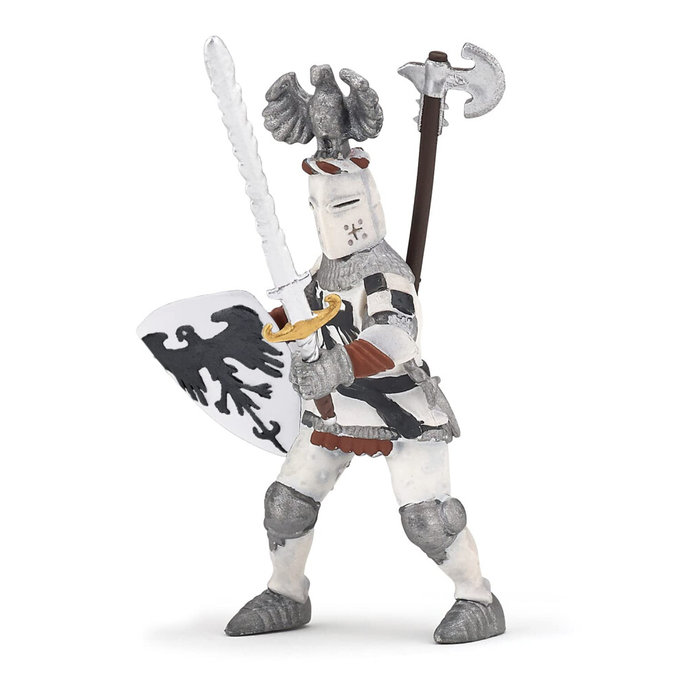 Papo -Hand-Painted - Figurine -Medieval-Fantasy -White crested knight