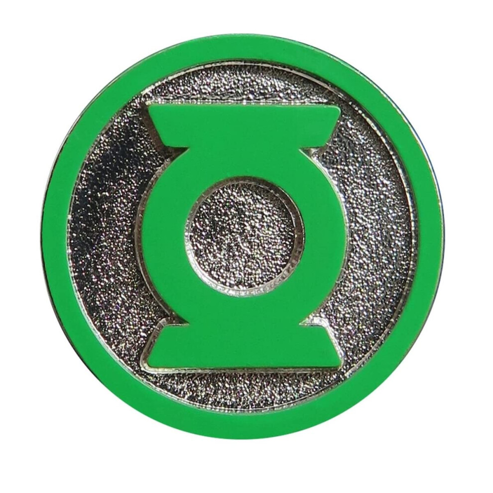 Green Lantern Pewter Lapel Pin Colored Logo