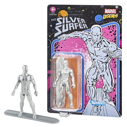 Marvel Figurine d'action Silver Surfer 3,75 pouces de la collection Retro 375 de Marvel Hasbro 1