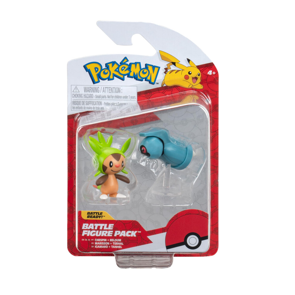 POKEMON Battle Figure CHESPIN and BELDUM