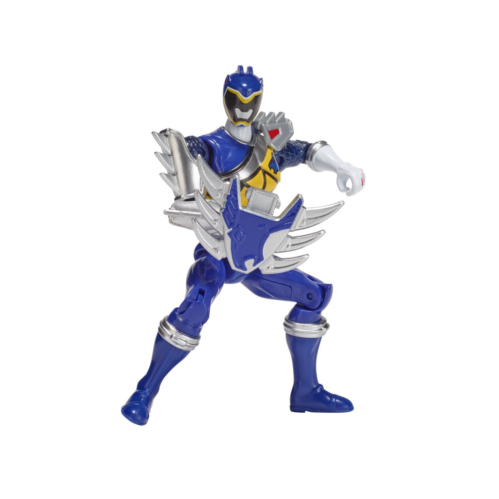 Power Rangers Dino Super Charge - 5"" Dino Steel Blue Ranger Action Fi