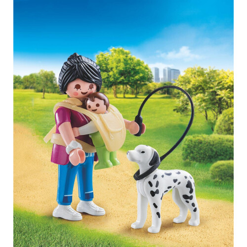 PLAYMOBIL Playmobil 70154 Special Plus Μαμά με Μωρό και Σκύλο, Διασκεδαστικός Ρόλος για Παιδιά 4+ 1