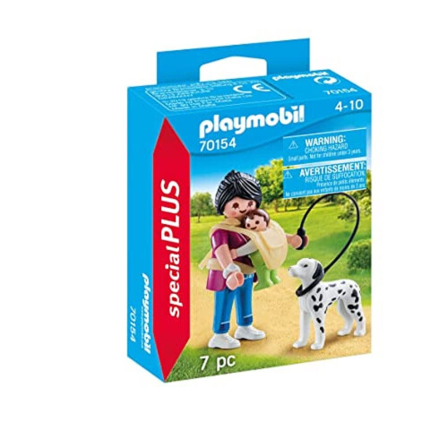 PLAYMOBIL Playmobil 70154 Special Plus Μαμά με Μωρό και Σκύλο, Διασκεδαστικός Ρόλος για Παιδιά 4+