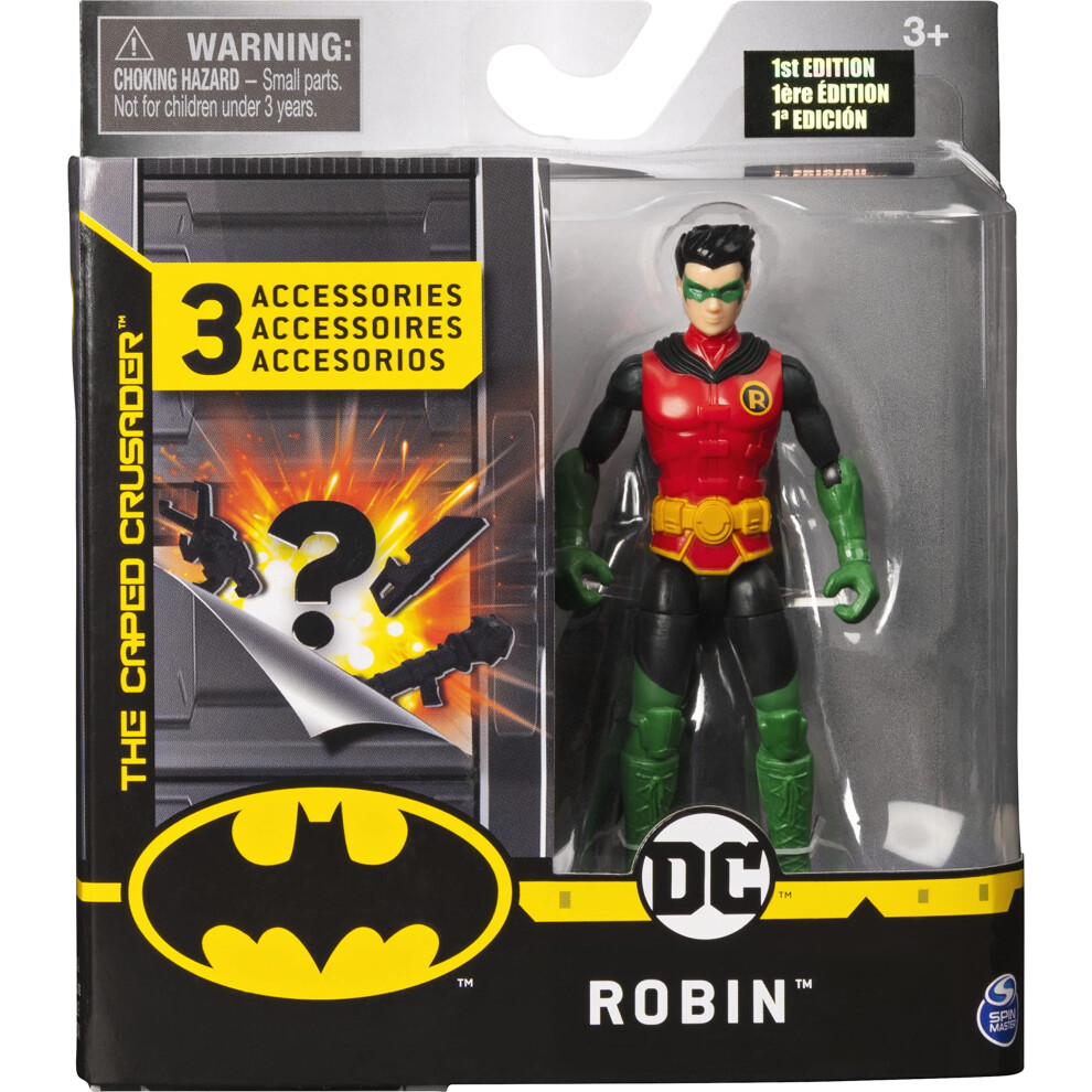 BATMAN 6056746  4-Inch Robin Action Figure with 3 Mystery Accessories