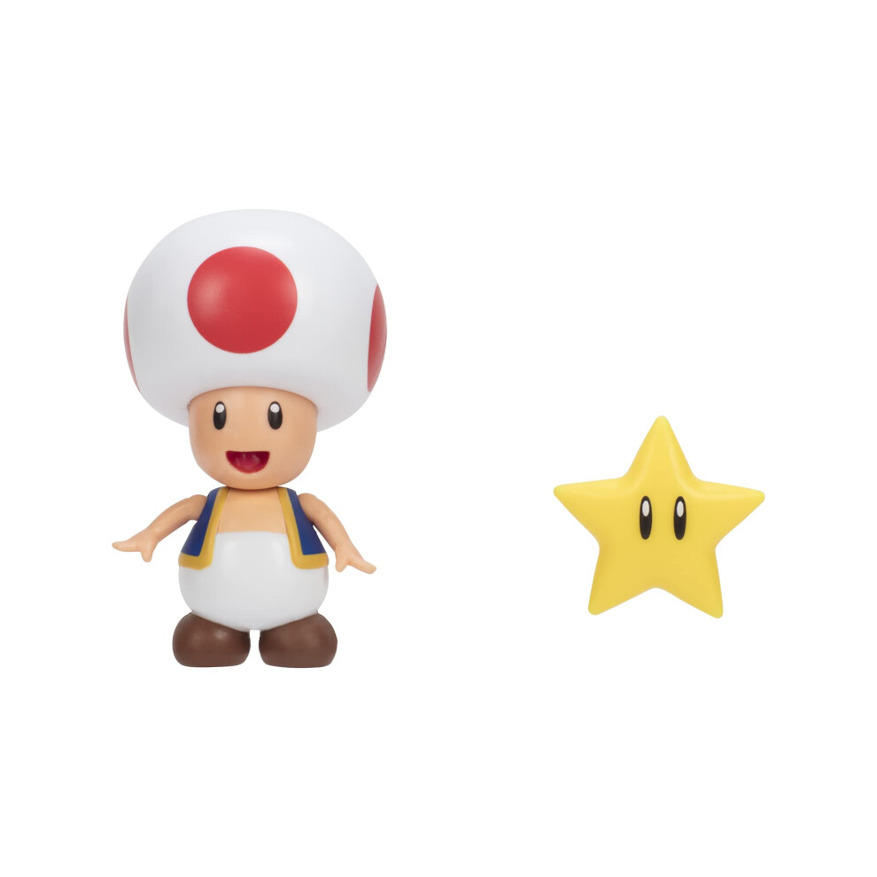 Super Mario 4-Inch Acation Figures Toad with Star