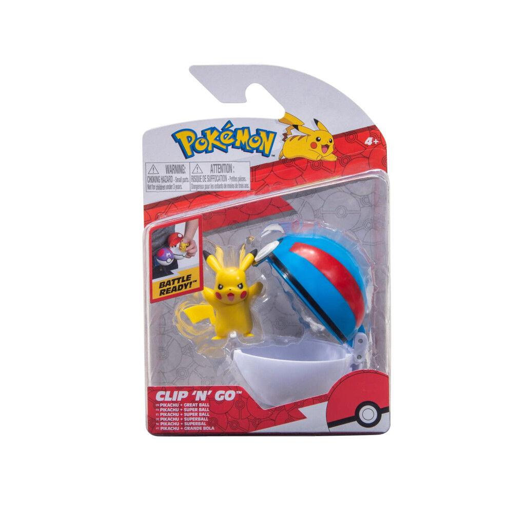 Pok?mon PKW2660 - Clip 'n'Go Pok?ball - Pikachu & Good Ball  Official