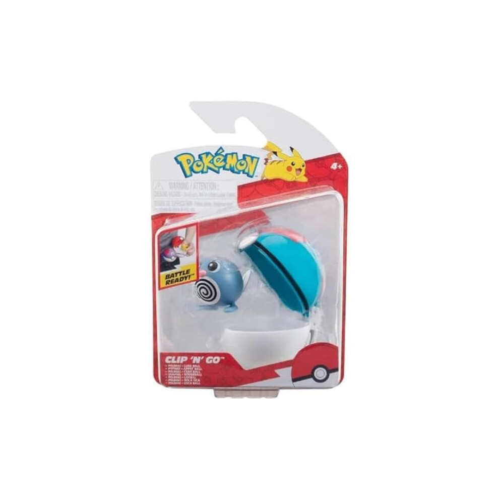 POKEMON Pkw3626 Clip 'N' Go Poliwag with Lure Ball