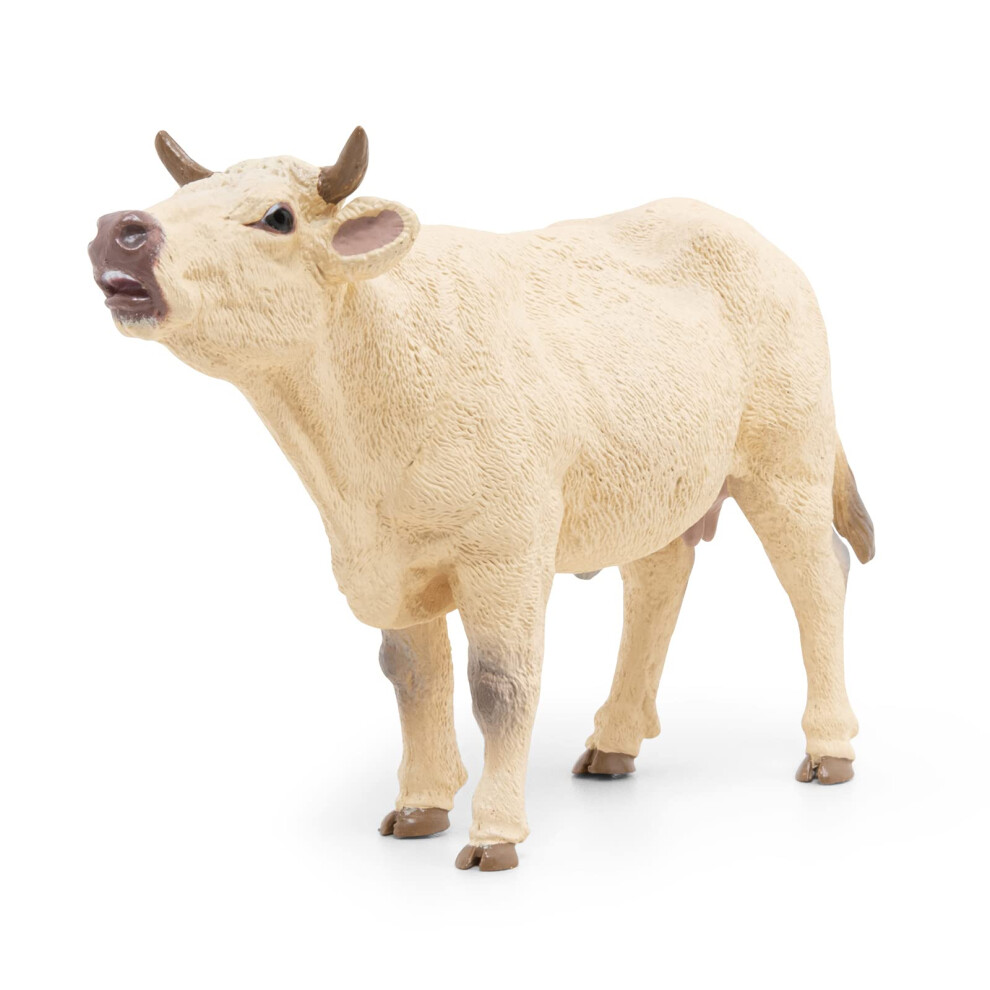 Papo Farmyard Friend Figure  Charolais Cow Mooing