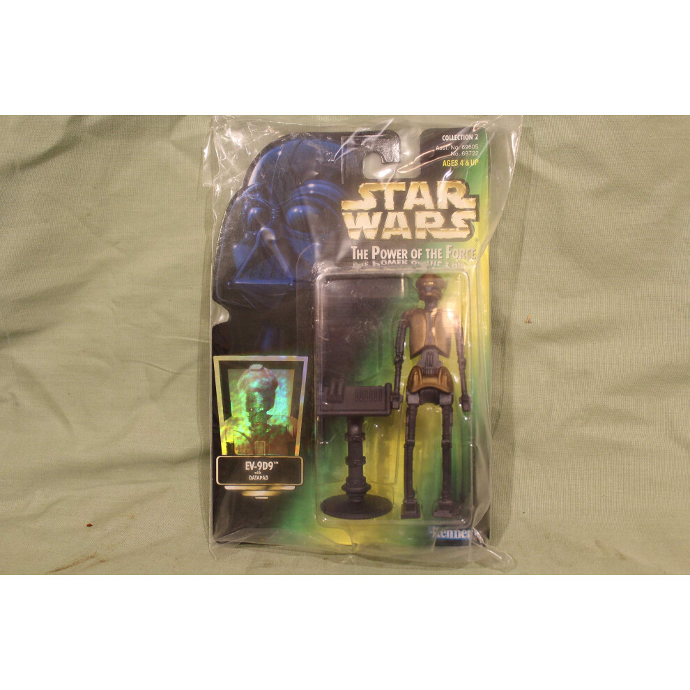 EV-9D9 WITH DATAPAD & FREEZE FRAME ACTION SLIDE Star Wars 1997 The Pow