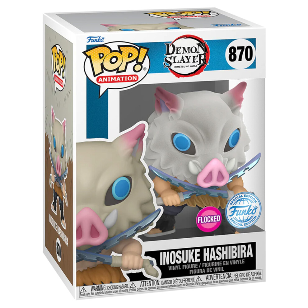 Funko Pop! Animation: Demon Slayer - Inosuke Hashibira Flocked Special