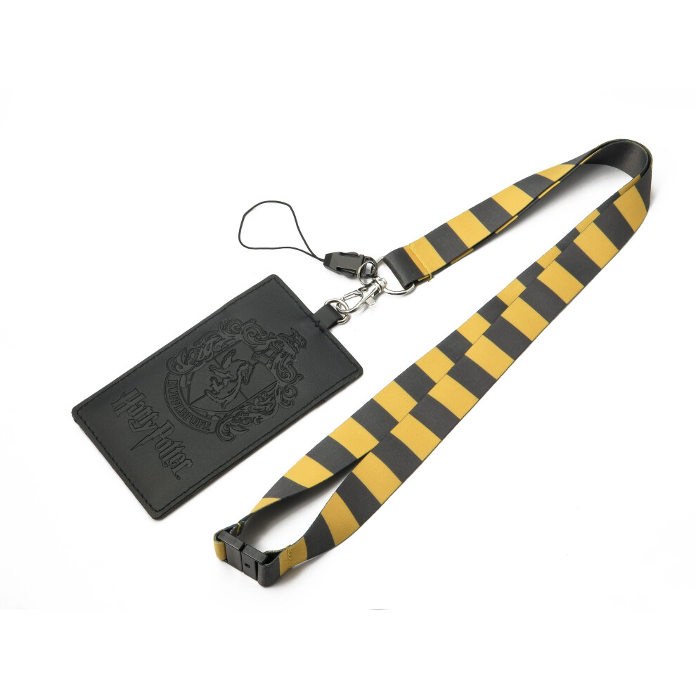 Harry Potter Hufflepuff School Crest Lanyard with Multiple Card Holder