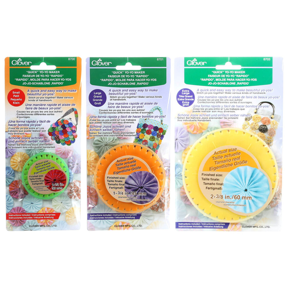 Bundle of Three (3) Quick Yo-Yo Makers: Small (makes 1.25"" yo-yos)  L