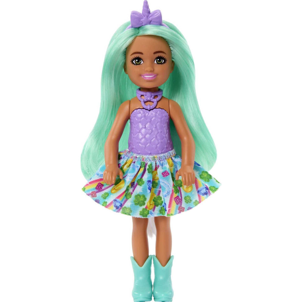 Barbie Dreamtopia Chelsea Unicorn Small Doll with Green Hair & Horn He