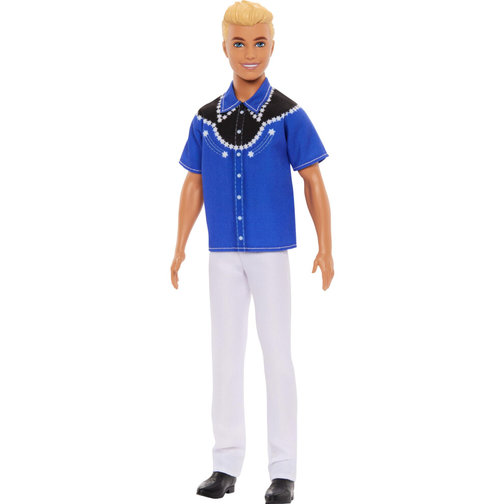 Barbie Fashionistas Ken Doll #226 Wearing A Removable Western Shirt P