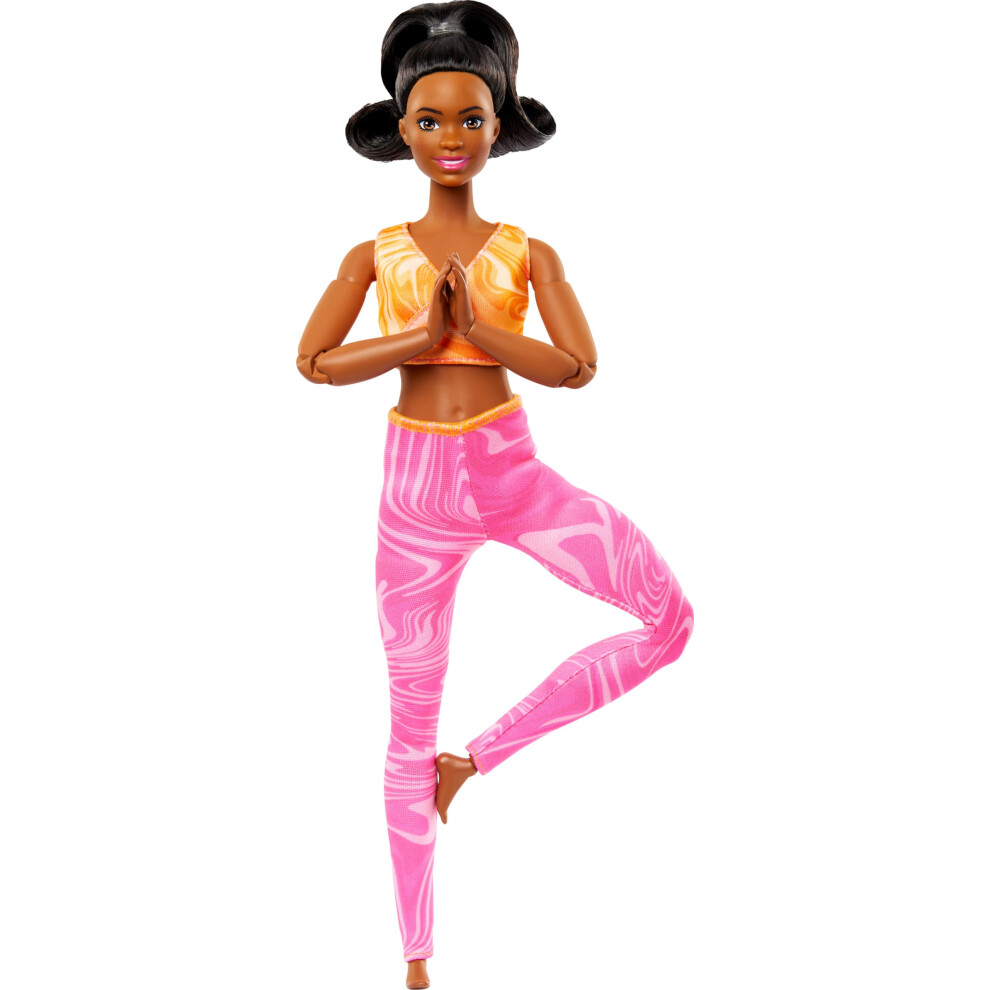 Barbie Made To Move Fashion Doll Brunette Wearing Removable Sports To