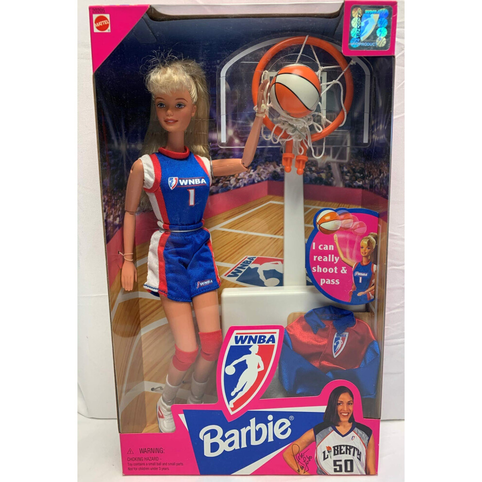 WNBA Basketball Blonde Barbie Doll by Mattel