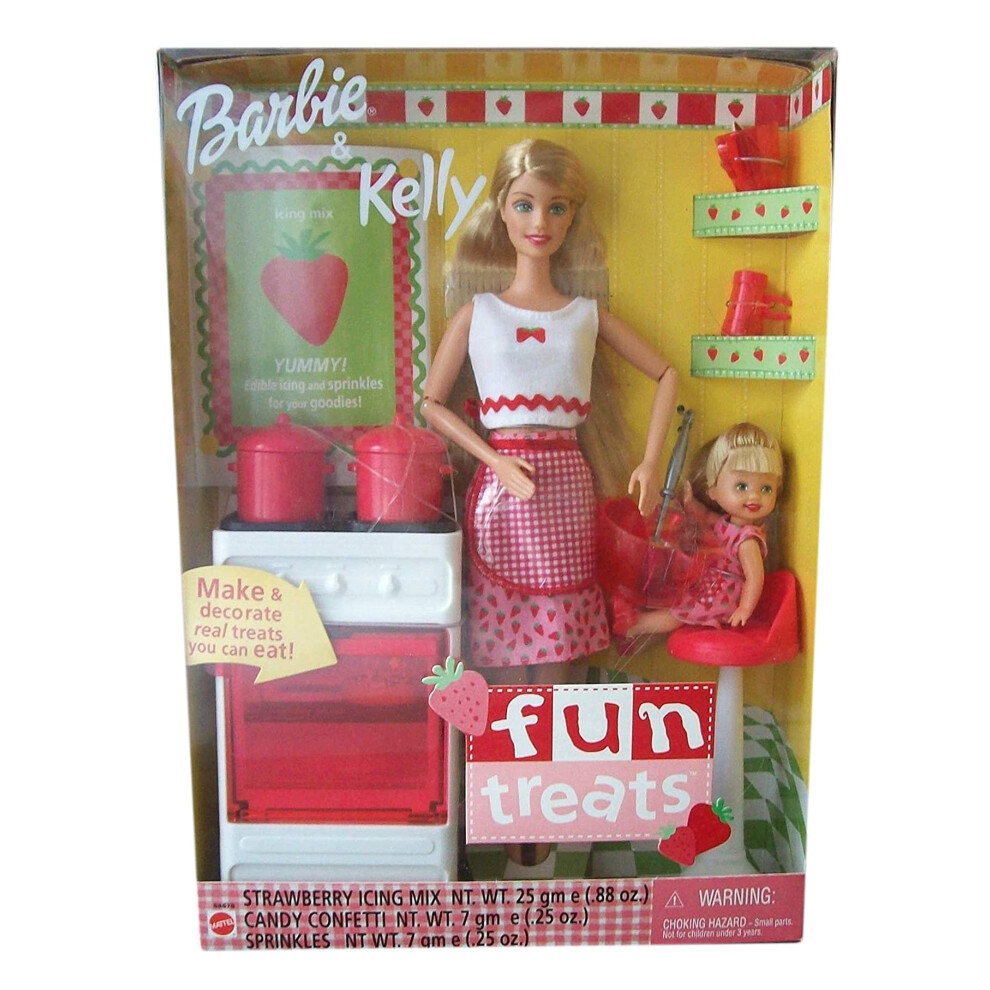 Mattel Barbie & Kelly Fun Treats - Barbie Doll & Kelly Doll with Oven