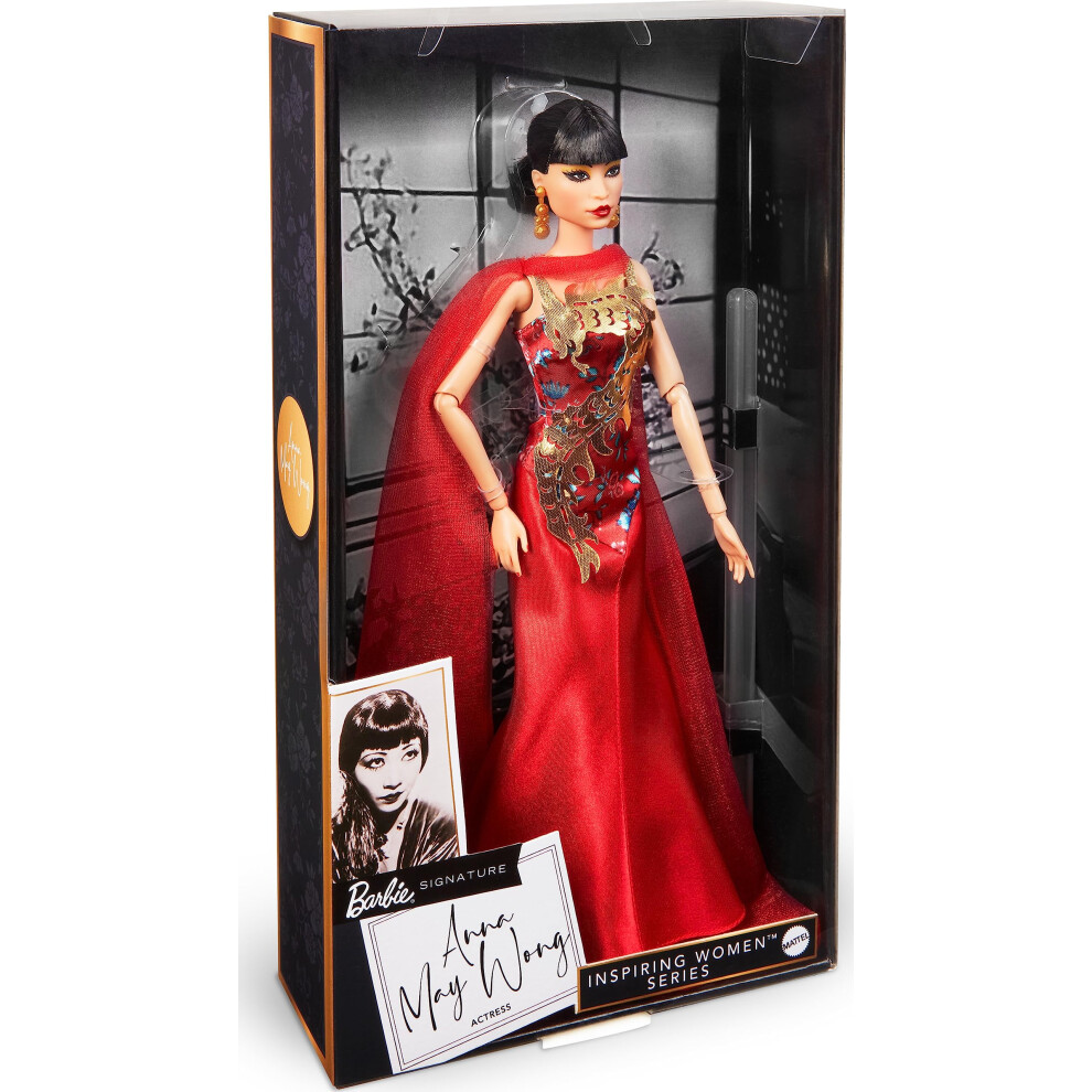 Barbie Inspiring Women Doll  Anna May Wong Collectible Dressed in Red