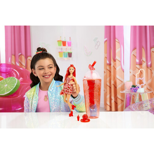 Barbie Κούκλα Barbie Pop Reveal & Αξεσουάρ, Άρωμα Καρπούζι με Κόκκινα Μαλλιά, 8 Surprises 1