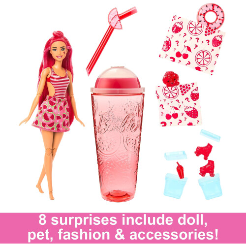 Barbie Κούκλα Barbie Pop Reveal & Αξεσουάρ, Άρωμα Καρπούζι με Κόκκινα Μαλλιά, 8 Surprises 2