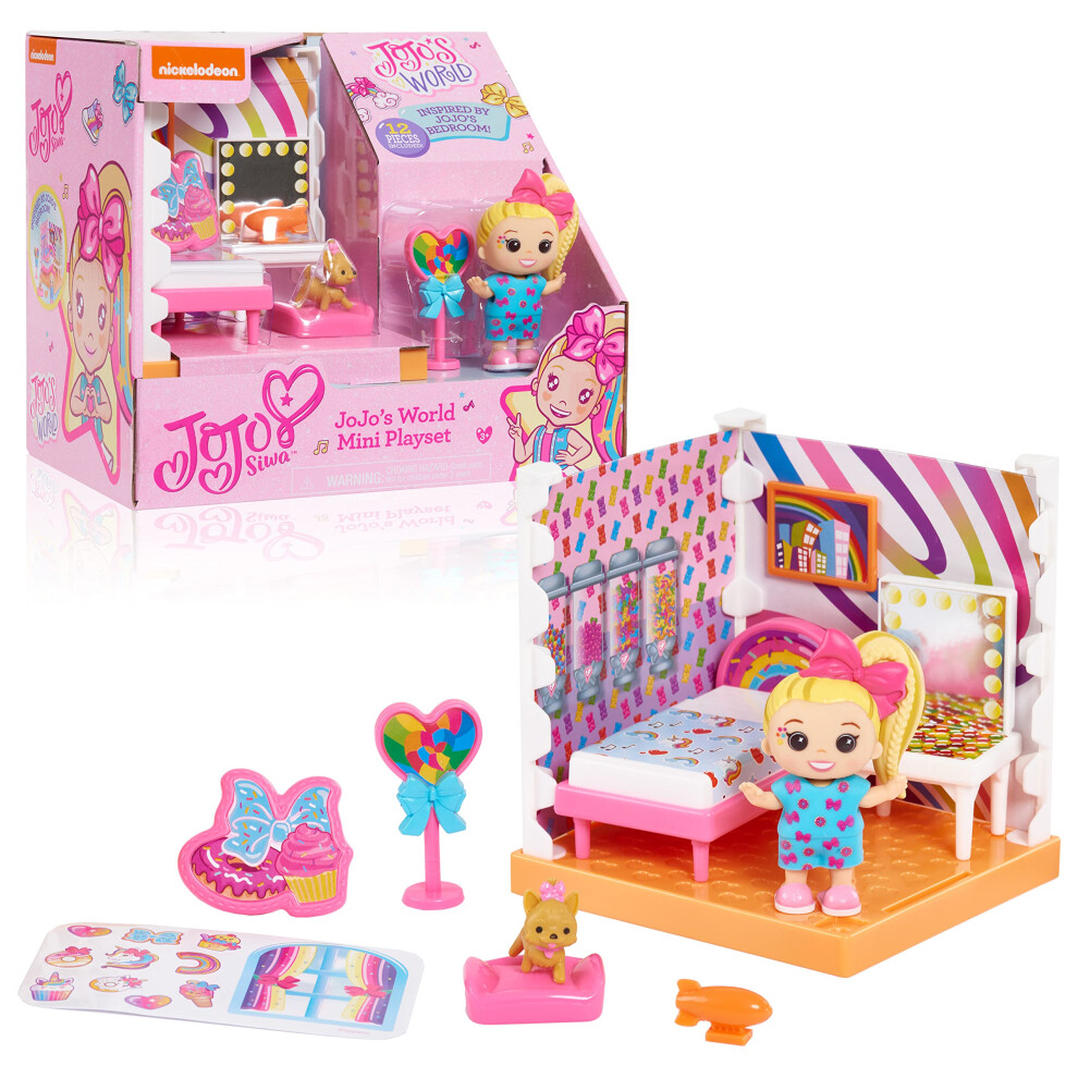 JoJo Siwa JoJo's World Bedroom Mini Playset  Mini JoJo Collectible Fig