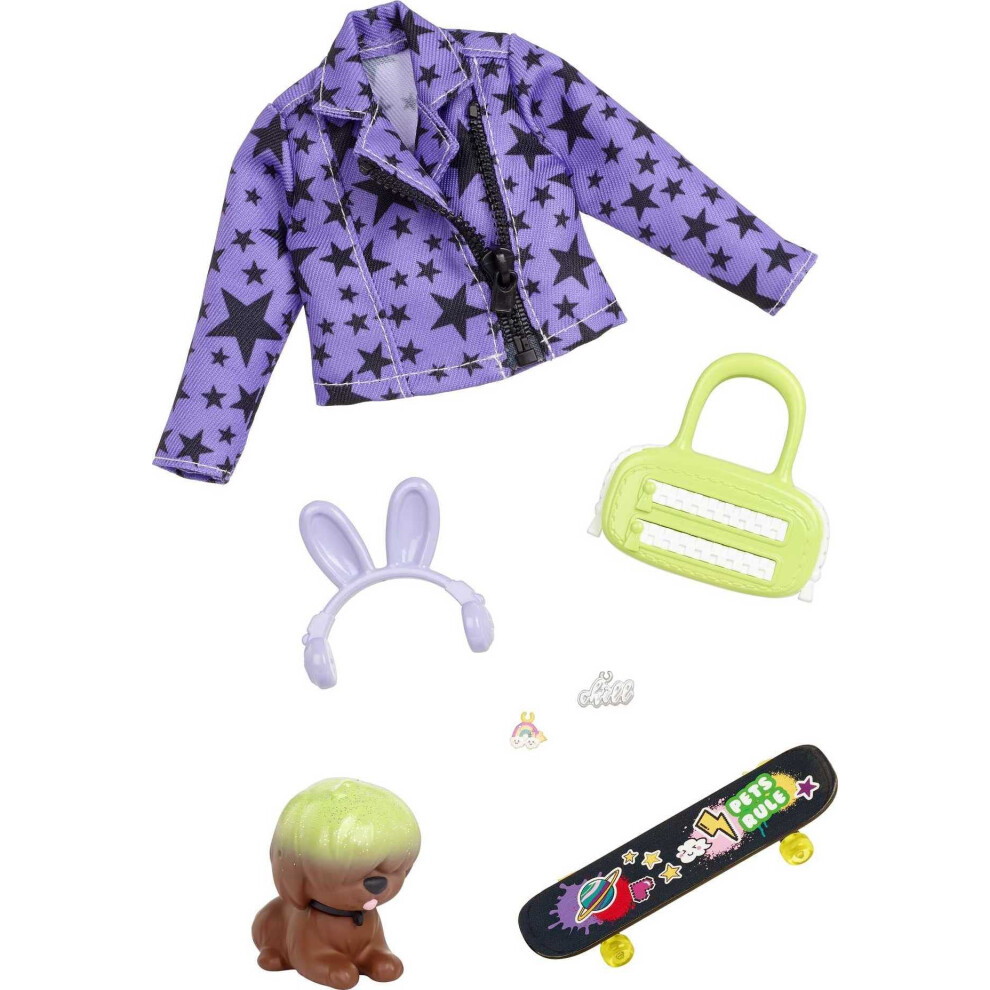 Barbie Extra Pet & Fashion Pack With 7 Pieces Including Pet Puppy Pet