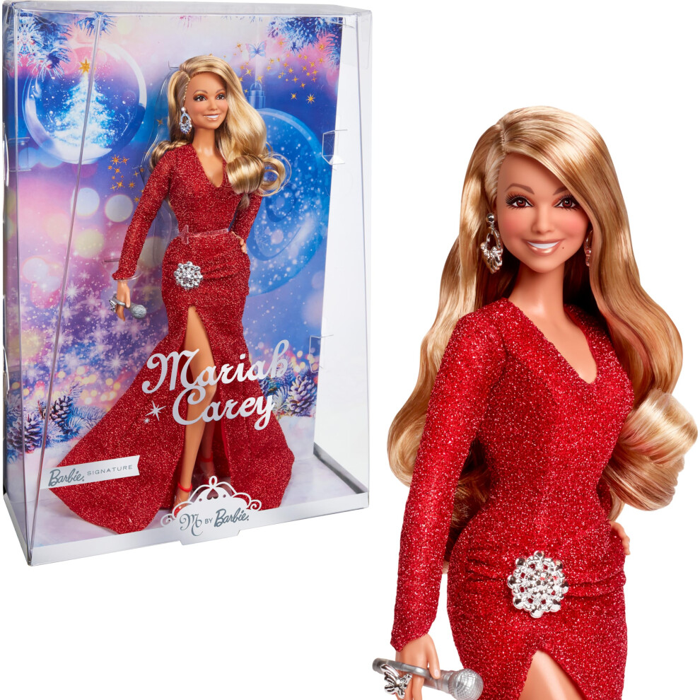 Barbie Signature Doll  Mariah Carey Holiday Collectible in Red Glitter