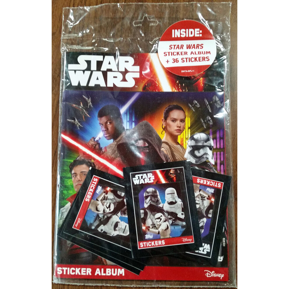 Star Wars the Force Awakens Sticker Album with 36 Stickers