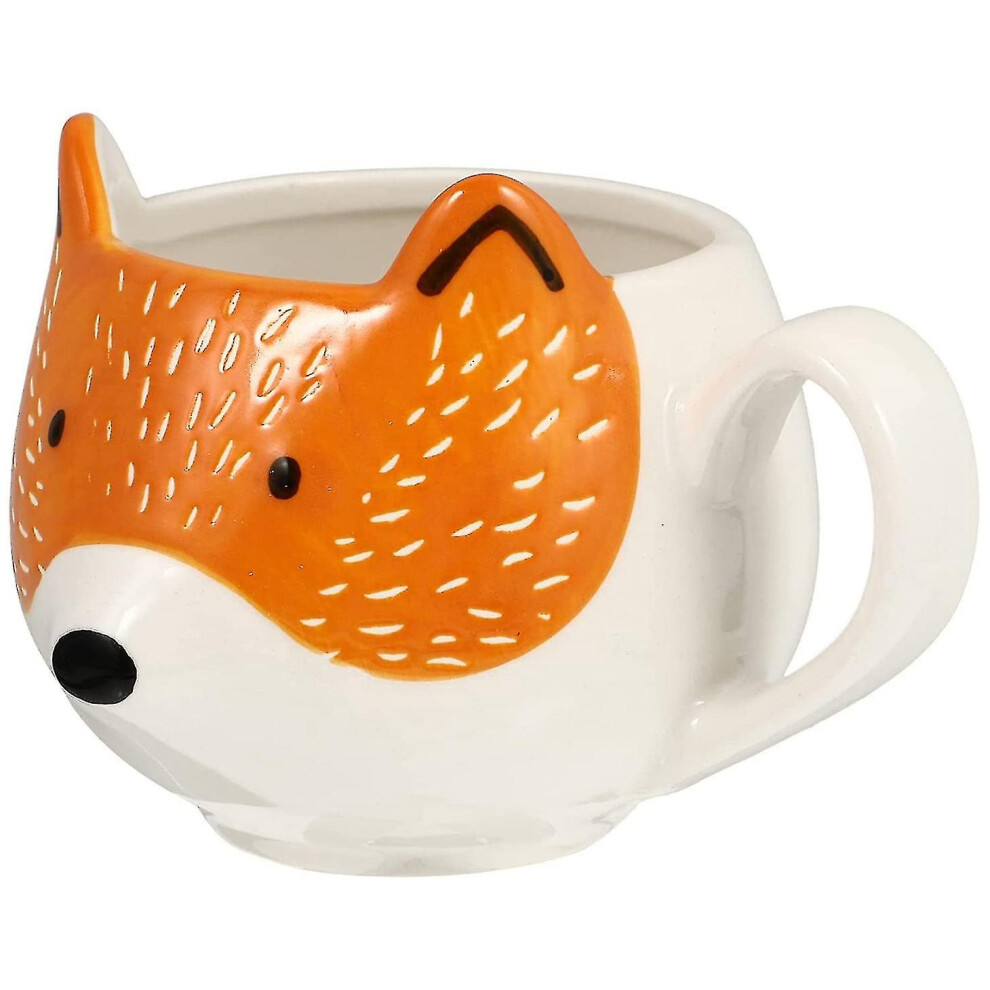Ceramic Coffee Cup Fox Cup Animal Pattern Home Kitchen Office Milk Cup