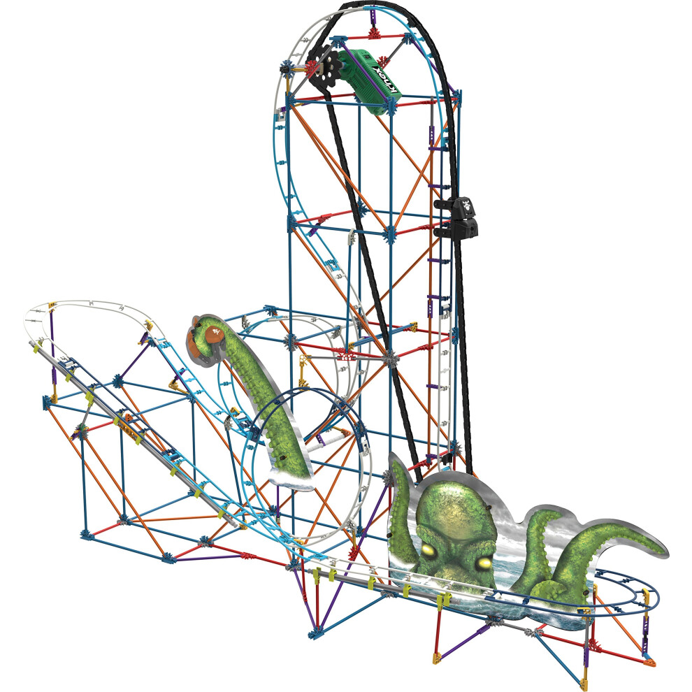 K'NEX Thrill Rides-Kraken's Revenge Roller Coaster Building Set-Ages 9