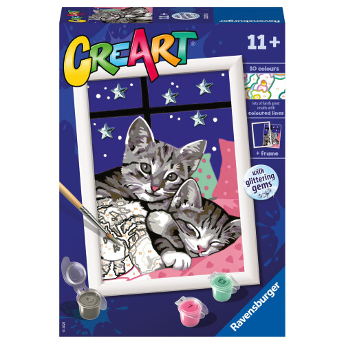 Ravensburger Ravensburger Sleepy Kitties Σετ Ζωγραφικής με Αριθμούς για Παιδιά - 20213 - Τέχνη για Ηλικίες 11+