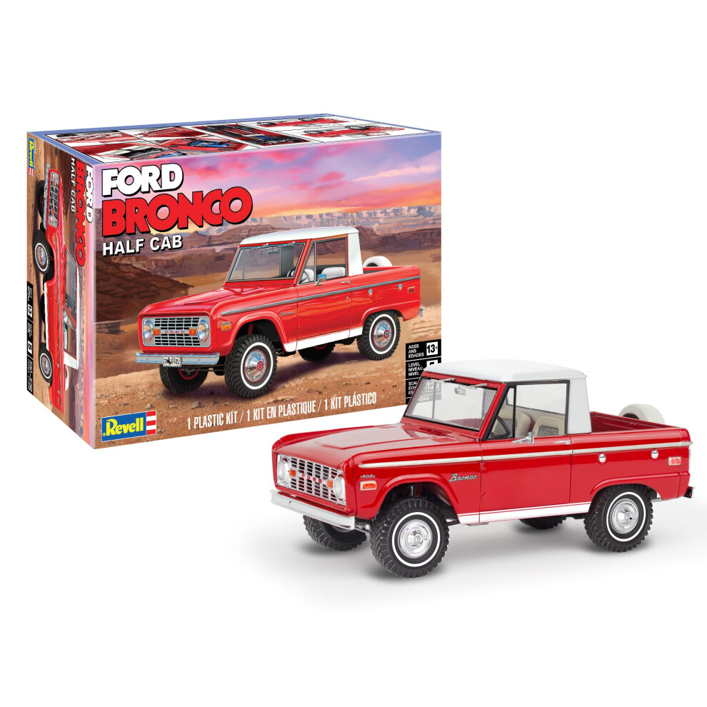 Revell 14544 Ford Bronco Half Cab 1:25 Scale 140-Piece Skill Level 5 M