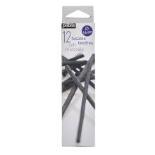 Fusains Tendres - Pébéo - 12 Stück - 5/6 mm - Schwarz - Professionelle Qualität