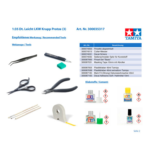 Tamiya Tamiya 35317 1/35 Γερμανικό 6x4 Τρόχο Krupp Protze Μοντέλο 1
