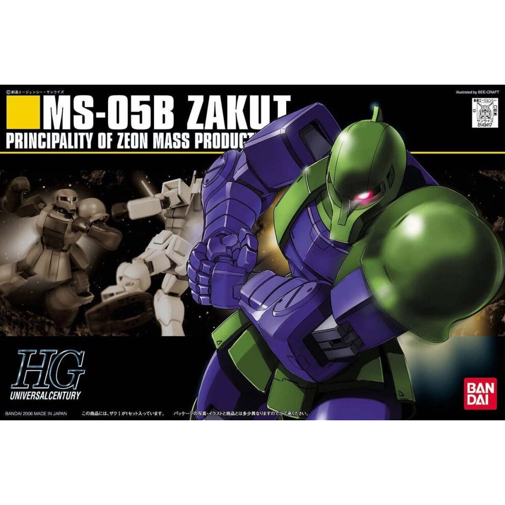 BANDAI HGUC 1/144 HGUC MS-05B Zaku I (Mobile Suit Gundam)