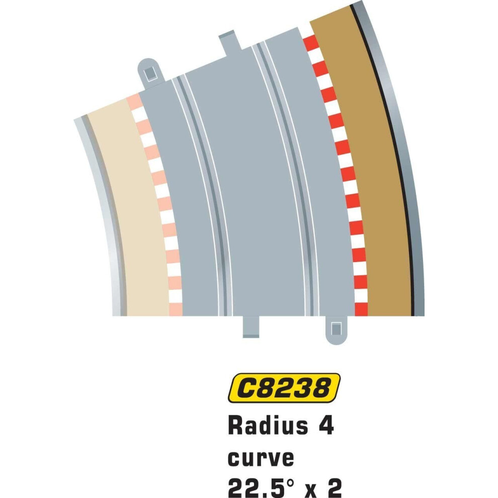 Scalextric C8238 Borders Tan Outer Radius - 22.5 Degrees